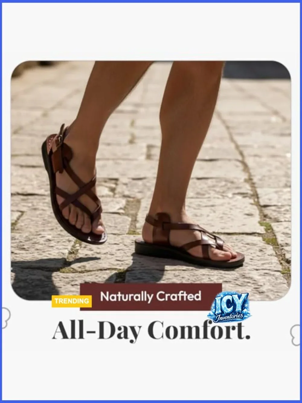 Men's Fisherman Sandals Handmade in Jerusalem Leather Slides Unisex